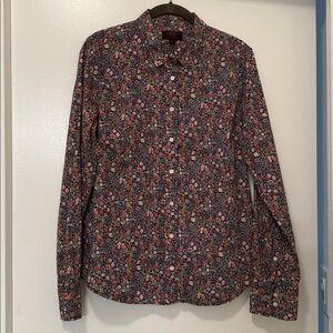 J. Crew Liberty Kayoko Floral Shirt - Blue and Red